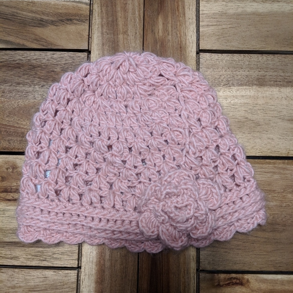 Cute Pink Flower Beanie
